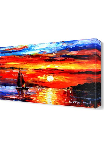 Turuncu Günbatımı Canvas Tablo 45x30 cm