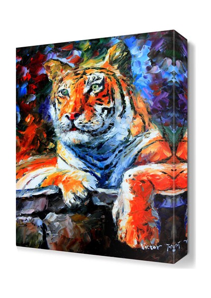 Heybetli Kaplan Canvas Tablo 45x30 cm