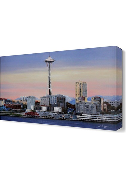 Seattle Space Needle Canvas Tablo 45x30 cm