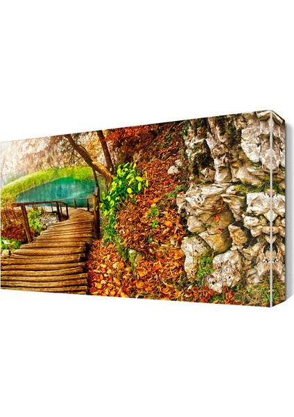 Sonbahar Yol Manzarası Canvas Tablo 45x30 cm