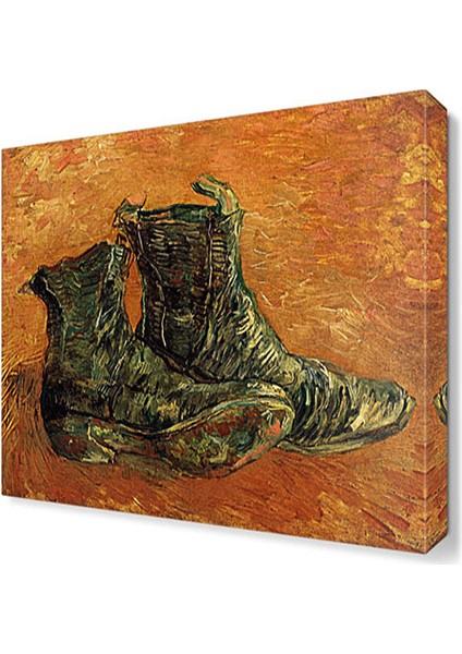 Van Gogh Shoes Canvas Tablo 100x100 cm