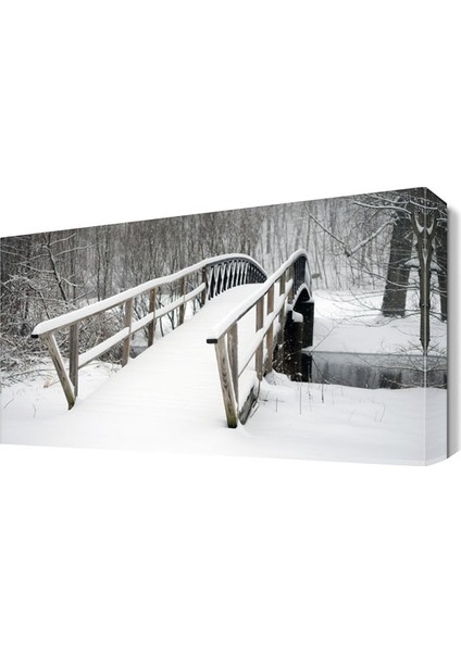 Kara Bürünmüş Köprü Canvas Tablo 45x30 cm