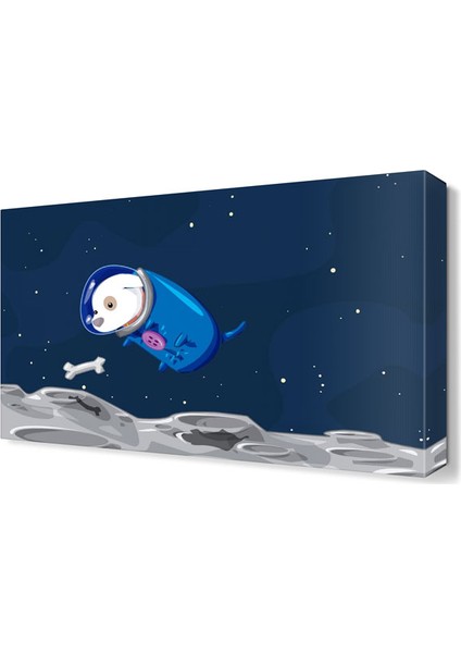 Uzaylı Köpek Canvas Tablo 45x30 cm