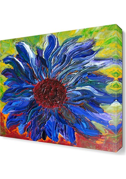 Mavi Papatya Tablosu 60x60 cm