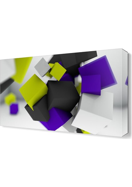 Dekoratif Kareler Tablosu 75x50 cm