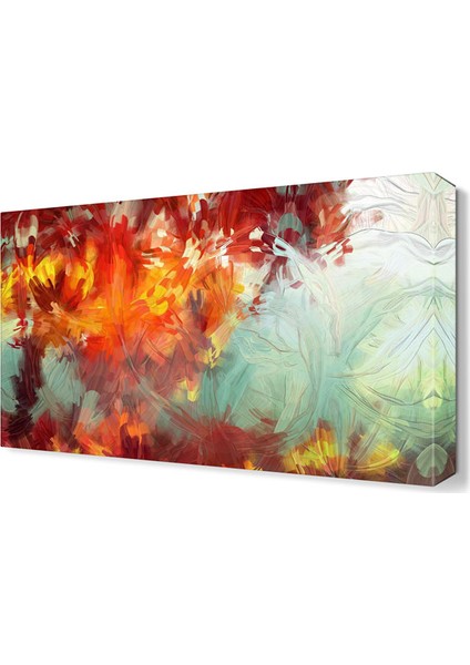 Renkli Yapraklar Yağlı Boya Tablosu 120x80 cm