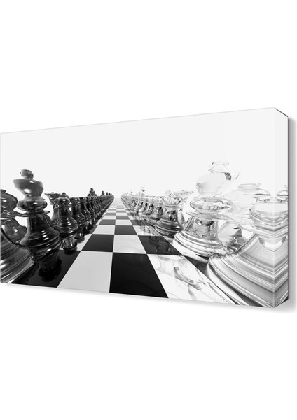 Dekoratif Satranç Takımı Tablosu 45x30 cm