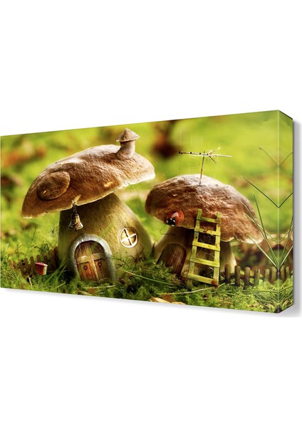 Mantar Evler Tablosu 45x30 cm
