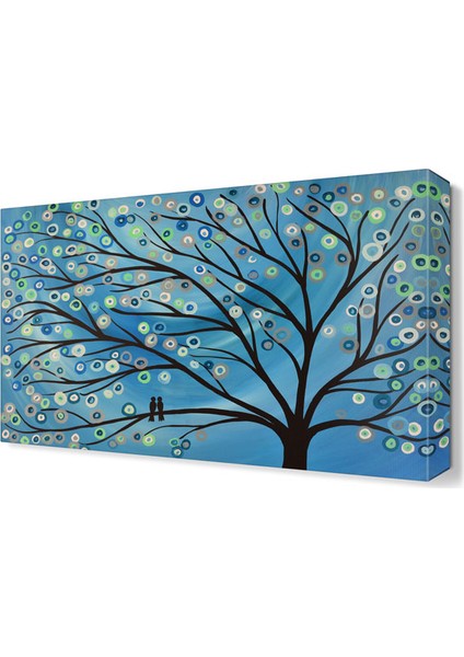 Mavi Ağaç Tablosu 45x30 cm