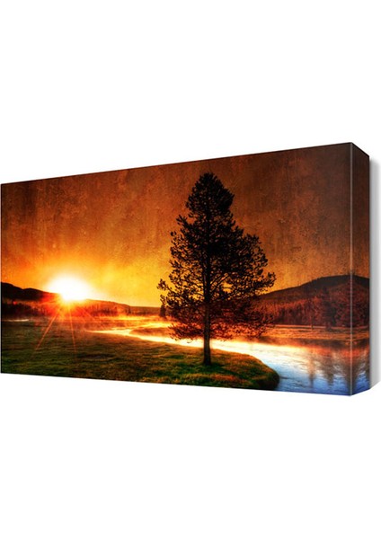 Yaz Mevsimi Güneşin Batışı Canvas Tablo 45x30 cm