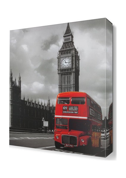 Londra Kırmızı Otobüs Tablosu 120x80 cm