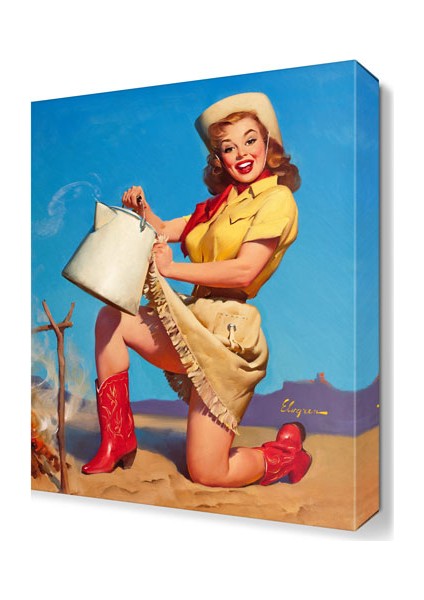 Gil Elvgren Canvas Tablo 45x30 cm
