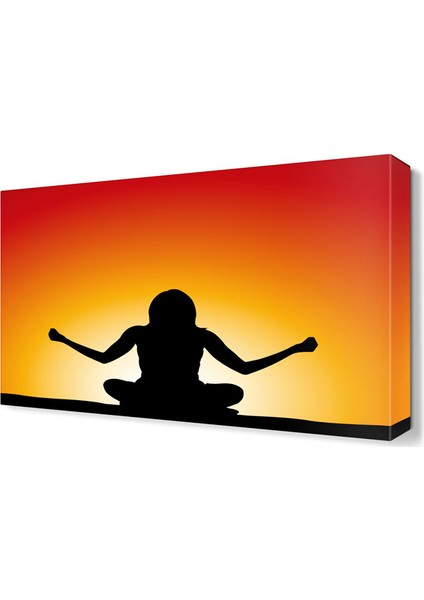 Güneşe Karşı Yoga Tablosu 45x30 cm