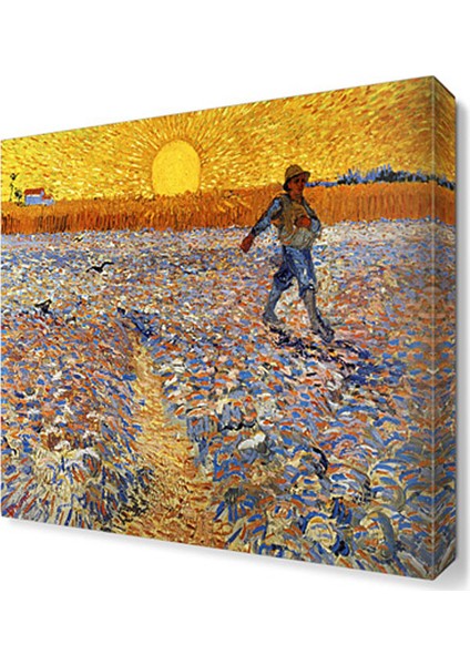 Van Gogh Bahçıvan Tarla Tablosu 50x50 cm