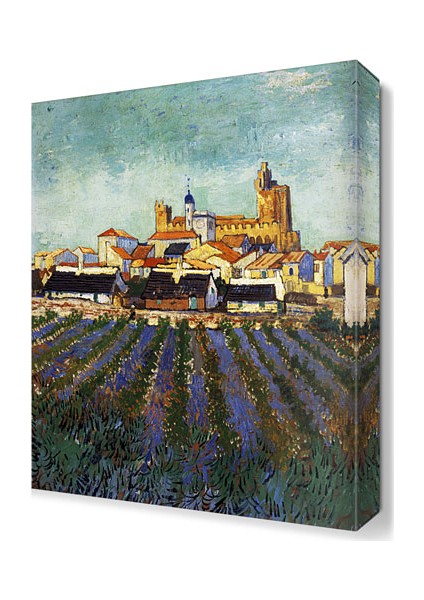 Mor Tarla Tablosu 45x30 cm