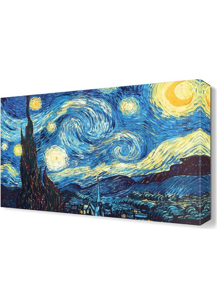 Van Gogh Yıldızlı Gece Tablosu 105x70 cm