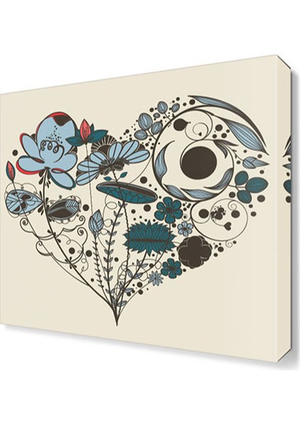 Kalp Deseni Tablosu 30x30 cm