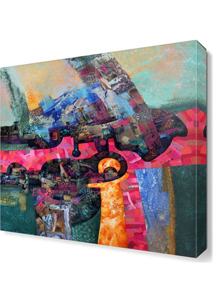 Pembe Araba Tablosu 70x70 cm