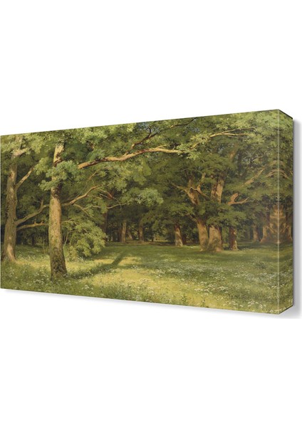 Yeşil Ağaçlı Orman Tablosu 45x30 cm