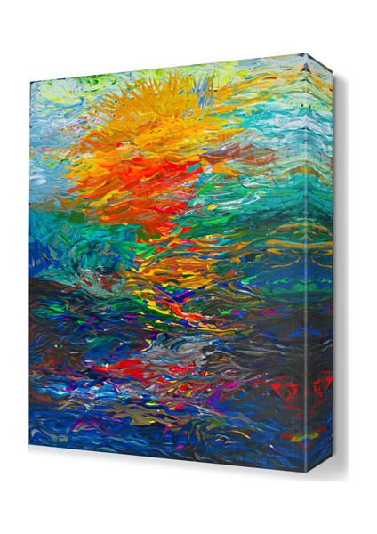 Renkli Çizimler Tablosu 75x50 cm