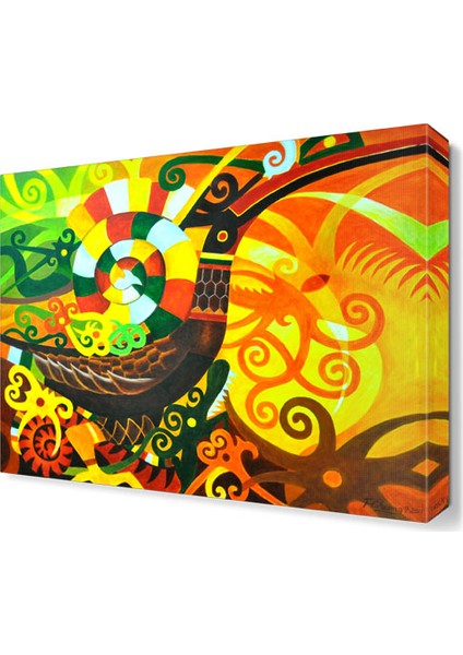 Renkli Yılan Tablosu 45x30 cm