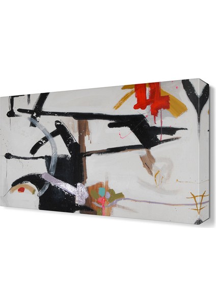 Siyah Gri Çizgiler Tablosu 60x40 cm