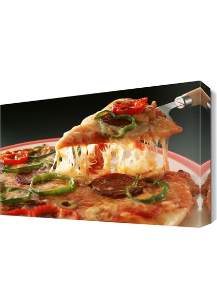 Pizza Dilimi Canvas Tablo 45x30 cm