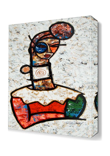 Renkleri Kadın Tablosu 45x30 cm