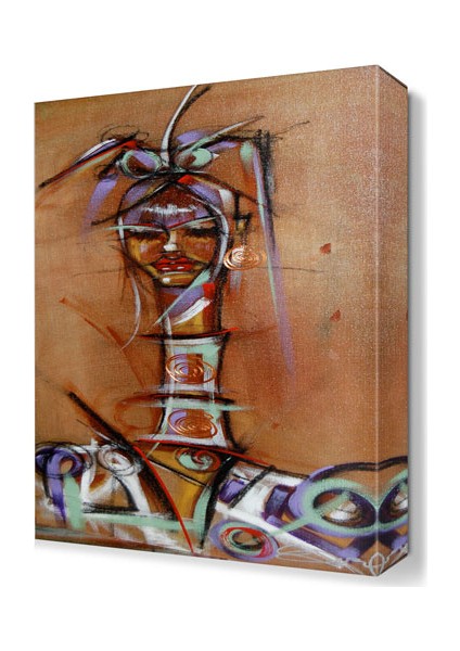 Güzel Saçlı Kadın Tablosu 45x30 cm