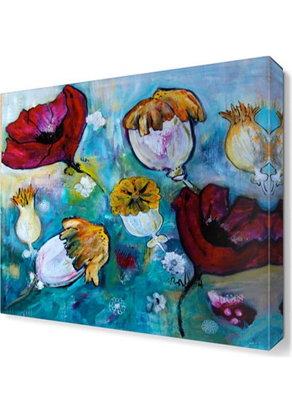 Açan Gelincikler Tablosu 30x30 cm