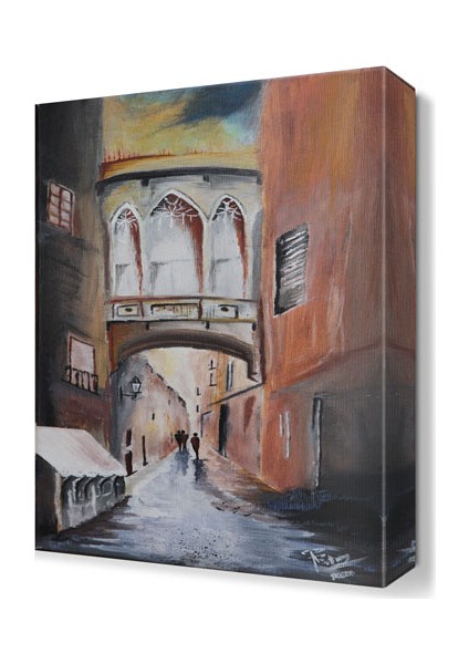 Dar Köprülü Sokak Tablosu 45x30 cm