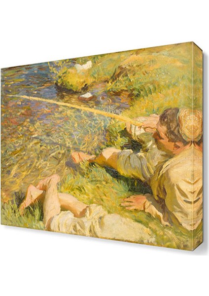 Balık Tutanlar Tablosu 30x30 cm