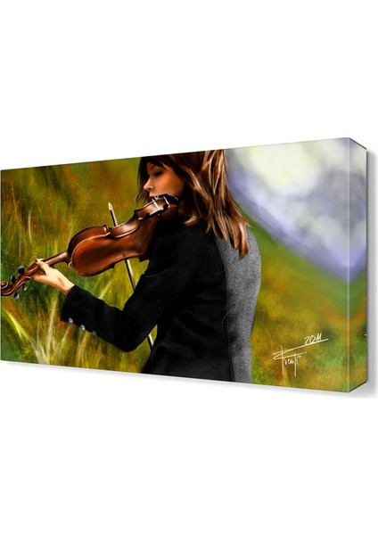 Keman Çalan Kız Tablosu 90x60 cm