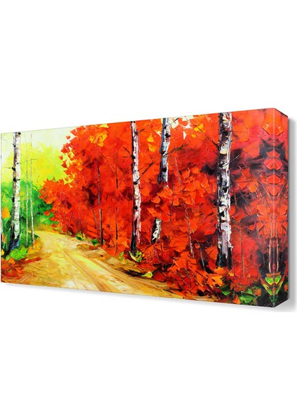Turuncu Orman Yolu Tablosu 45x30 cm