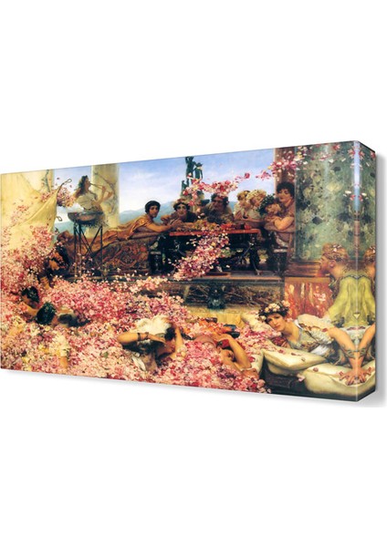 Gül Yapraklarına Bürünmüş İnsanlar Tablosu 45x30 cm
