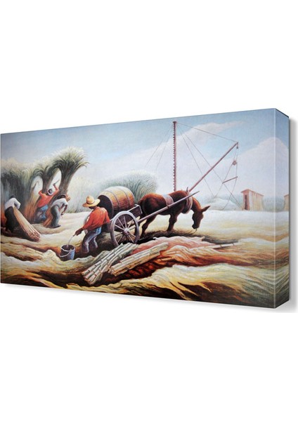 Thomas Hart Benton Tablosu 45x30 cm