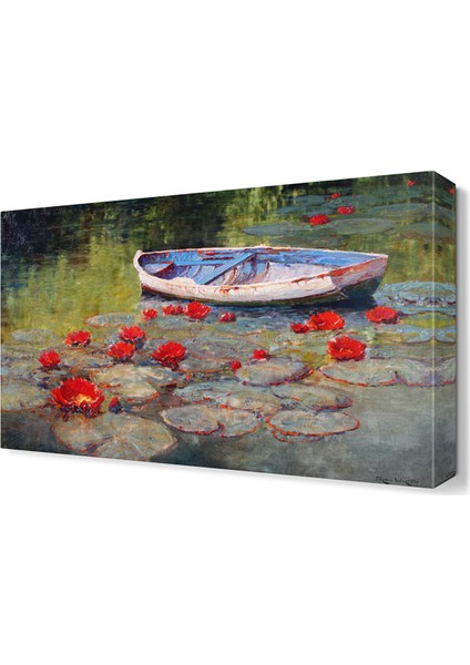 Kayık ve Güller Tablosu 45x30 cm