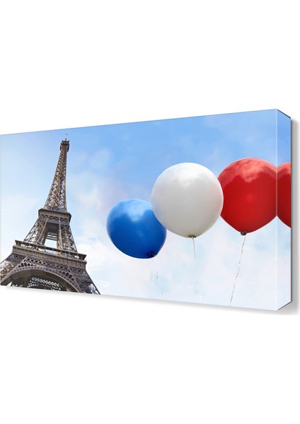 Balonlar ve Eyfel Kulesi Tablosu 45x30 cm