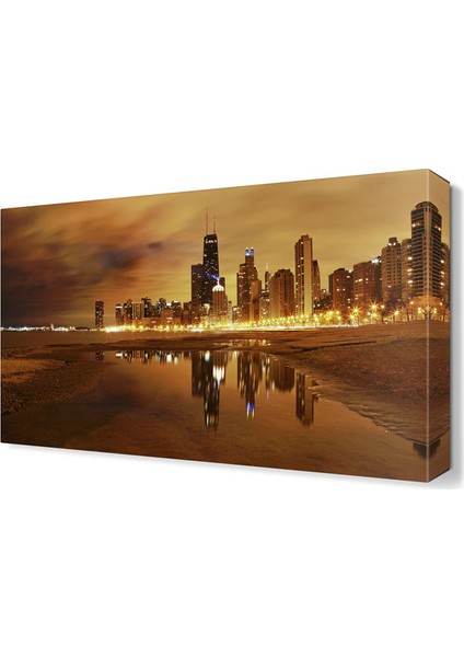 Chicago Silüeti Tablosu 45x30 cm