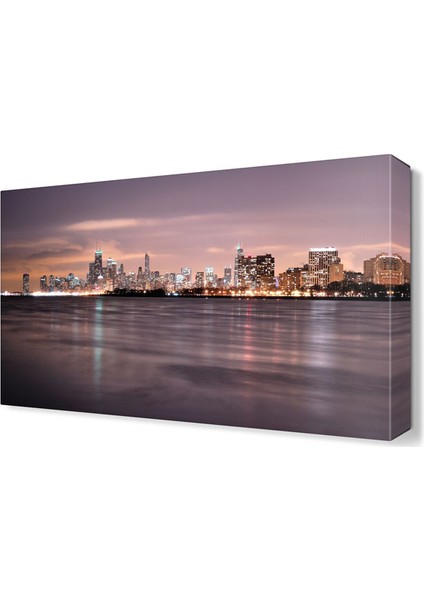 Chicago Şehir Manzara Tablosu 45x30 cm