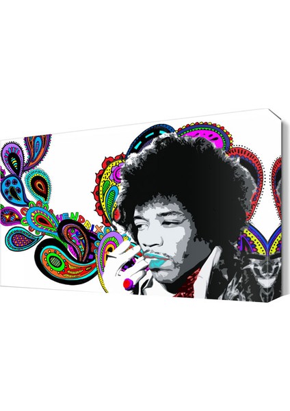 Jimi Hendrix Pop Art Canvas Tablo 90x60 cm