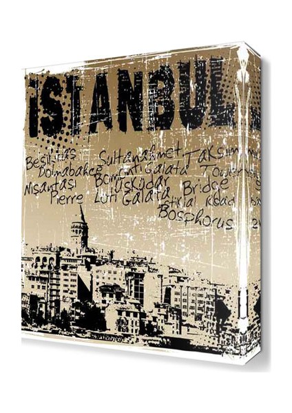 İstanbul Yazısı Tablosu 45x30 cm