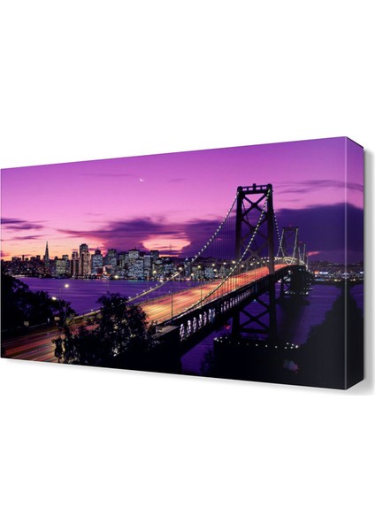 Amerika Mor Gece Köprüsü Tablo 60x40 cm