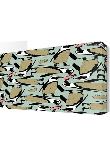 Pop Art Penguen Canvas Tablo 45x30 cm