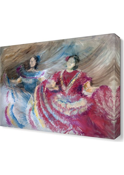 Dans Eden Kızlar Canvas Tablo 45x30 cm