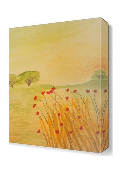 Kırmızı Gelincikler Canvas Tablo 45x30 cm