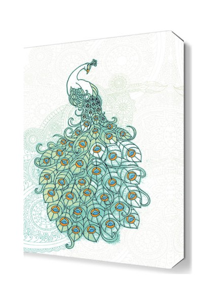 Dekoratif Sevimli Kuş Tablosu 45x30 cm