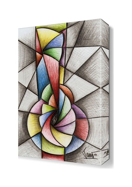 Geometrik Şekiller Canvas Tablo 60x40 cm