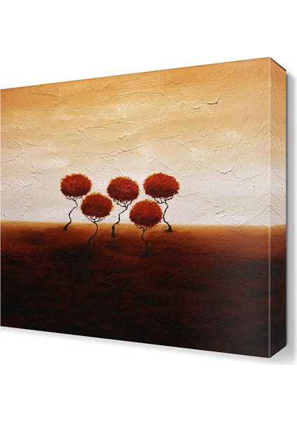 Beş Kırmızı Gelincik Tablosu 30x30 cm