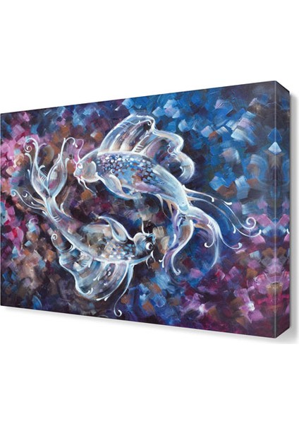 Renkli Balıklar Tablosu 45x30 cm